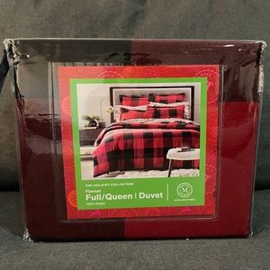 Martha Stewart Flannel Buffalo Check Duvet Full/Queen